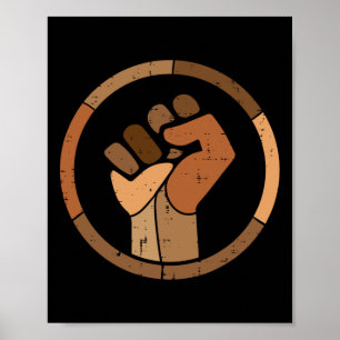 Black History Melanin Fist African Pride Men Women Poster