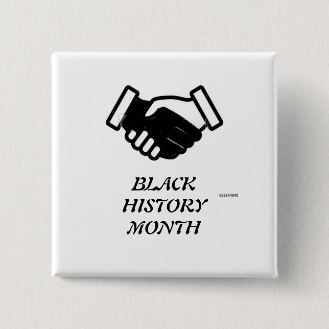 Black History Month 15 Cm Square Badge (Front)