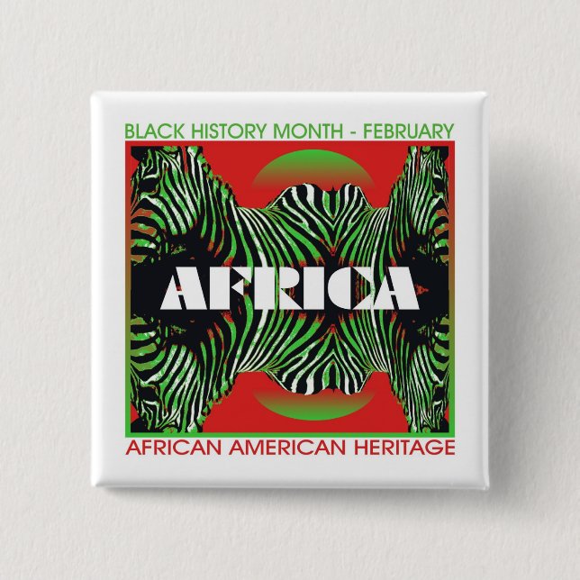 Black History Month 15 Cm Square Badge (Front)