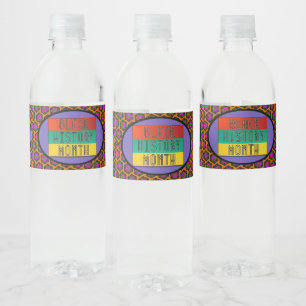Black History Month 2021 Water Bottle Label