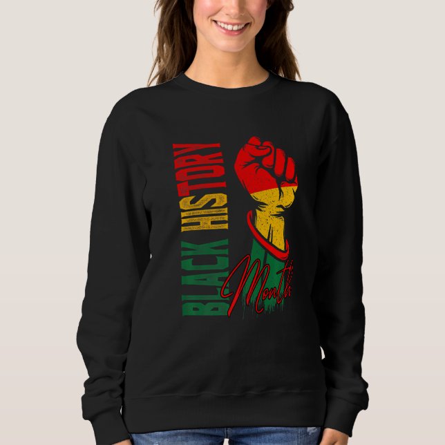 Black History Month 2022 Bhm Melanin African Ameri Sweatshirt (Front)