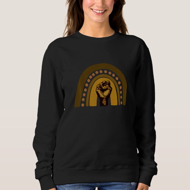 Black History Month 2022 Bhm Melanin Power Fist Sweatshirt (Front)