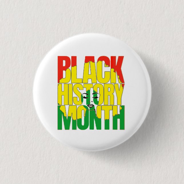 BLACK HISTORY MONTH 2024 3 CM ROUND BADGE (Front)