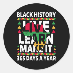 Black History Month 2025 Apparel Classic Round Sticker