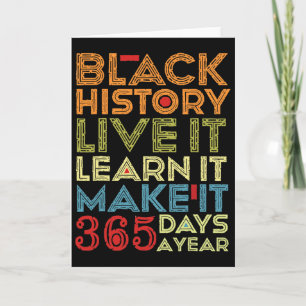 Black History Month 2025 Live It Learn It Make It  Card