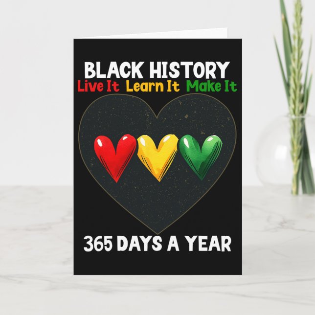 Black History Month 2025 Live It Learn It Make It  Card (Front)