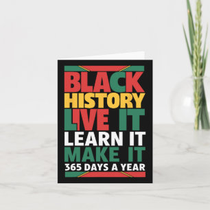 Black History Month 2025 Live It Learn It Make It Card