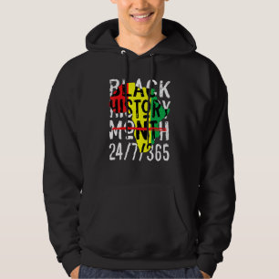 Black History Month 247365 Africa Map Melanin Wome Hoodie