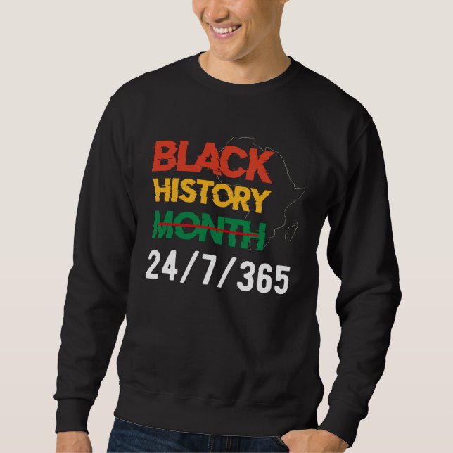 Black History Month 247365 Africa Melanin 2022 Wom Sweatshirt (Front)