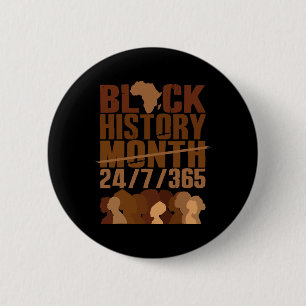 Black History Month 247365 African American Black 6 Cm Round Badge
