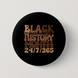 Black History Month 247365 African Melanin Black P 6 Cm Round Badge