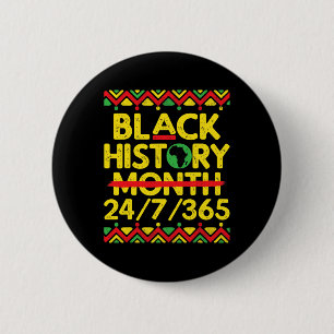Black History Month 247365 African Melanin Black P 6 Cm Round Badge