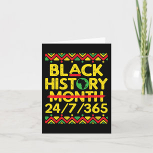 Black History Month 247365 African Melanin Black P Card