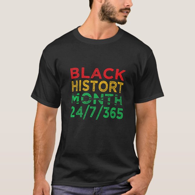 Black History Month 247365 African Melanin Black T-Shirt (Front)