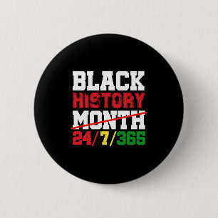 Black History Month 247365 Black Pride African Ame 6 Cm Round Badge