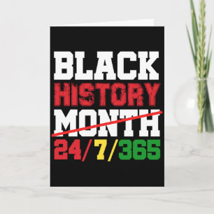 Black History Month 247365 Black Pride African Ame Card
