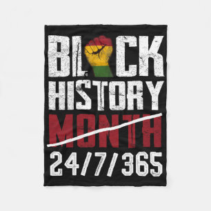 Black History Month 247365 Gifts African American  Fleece Blanket