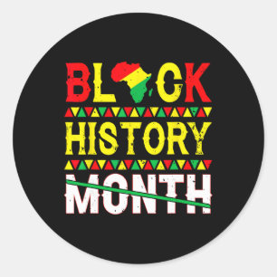 Black History Month 247365 Heritage Culture Black Classic Round Sticker