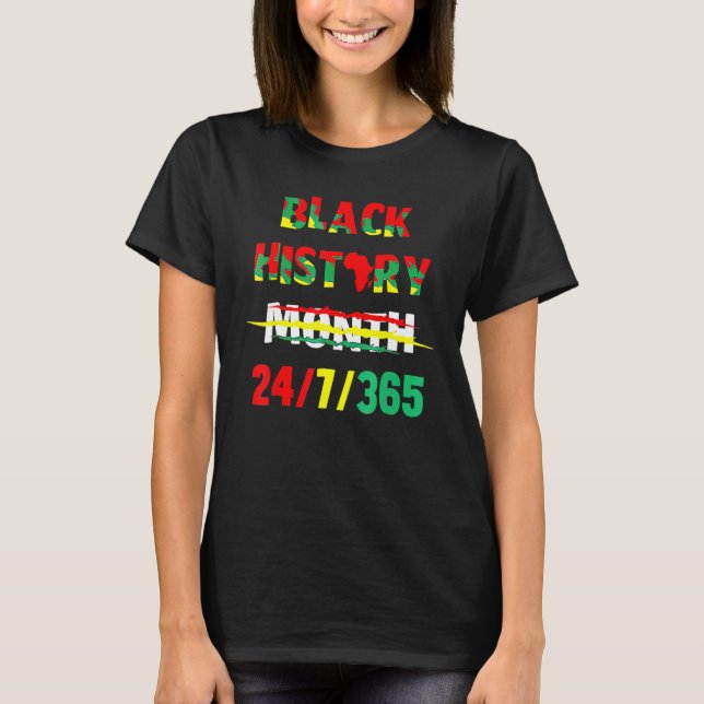 Black History Month 247365 Melanin Afro African Pr T-Shirt (Front)