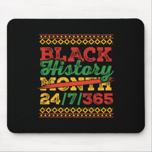 Black History Month 247365 Men Women Kids Black Hi Mouse Pad