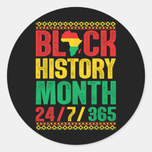 Black History Month 247365 Shirt Africa For Men Wo Classic Round Sticker