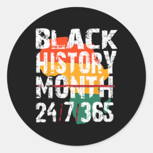 Black History Month 247365 Shirt Africa For Men Wo Classic Round Sticker
