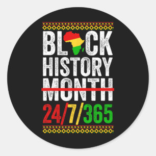 Black History Month 247365 Shirt Africa For Men Wo Classic Round Sticker
