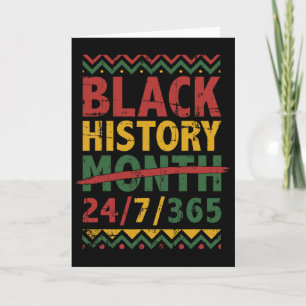 Black History Month 247365 With African Flag Card