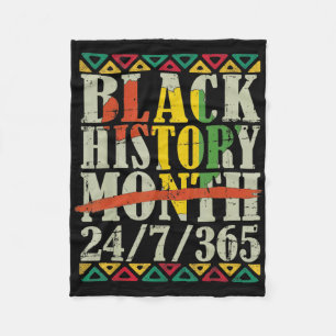 Black History Month 247365 With African Map Flag 1 Fleece Blanket