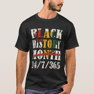 Black History Month 247365 With African Map Flag T-Shirt