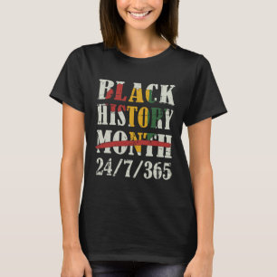 Black History Month 247365 With African Map Flag T-Shirt