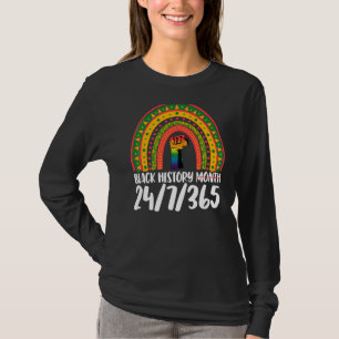 Black History Month 247 Rainbow Women African Blac T-Shirt