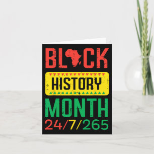 Black History Month 24 7 265 African Pride Men Wom Card