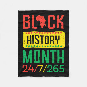 Black History Month 24 7 265 African Pride Men Wom Fleece Blanket
