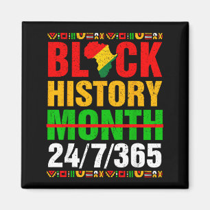 Black History Month 24_7_365 African American Men Magnet