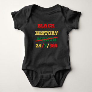 Black History Month 24/7/365 - BLACK HISTORY Baby Bodysuit