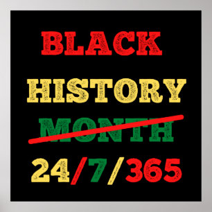 Black History Month 24/7/365 - Black History Poster