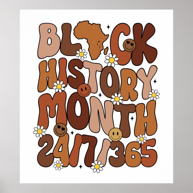 Black history month 24/7/365 poster (Front)