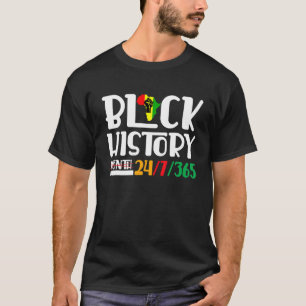 Black History Month 24/7/365 Pride African America T-Shirt