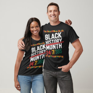 Black History Month 24/7/365 Pride African America T-Shirt