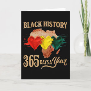 Black History Month 365 Days Map Afro African Amer Card
