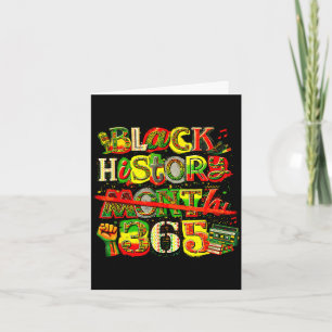 Black history month 365 retro cultural pride card