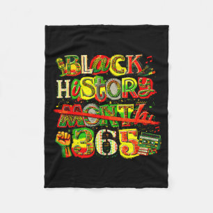 Black history month 365 retro cultural pride fleece blanket