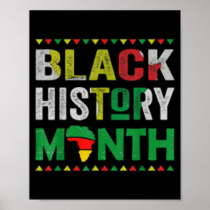 Black History Month 365 Special Patriotic Afro Ame Poster