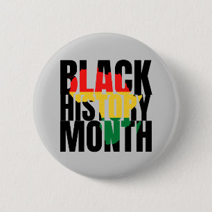 Black History Month 6 Cm Round Badge