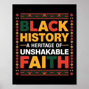 Black History Month A Heritage Of Unshakable Faith Poster