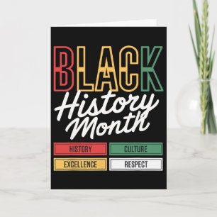 Black History Month Africa African Mens Womens Kid Card
