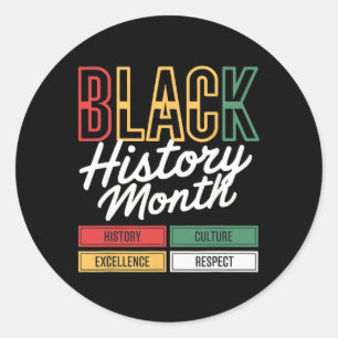 Black History Month Africa African Mens Womens Kid Classic Round Sticker