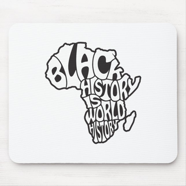 Black History Month Africa Map Design Educational  Mouse Pad (Front)