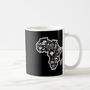 Black History Month Africa Map Design Unity Art Coffee Mug
